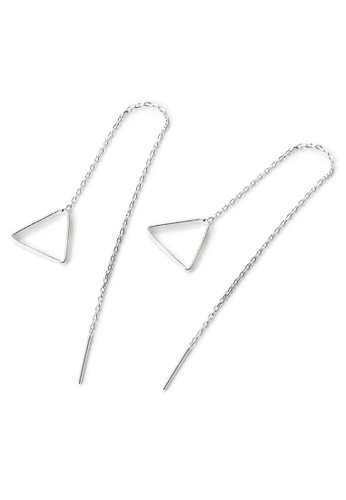 925 Signature silver 925 SIGNATURE Triangle Threader Earrings-Silver 39F1FACF1C9A86GS_1