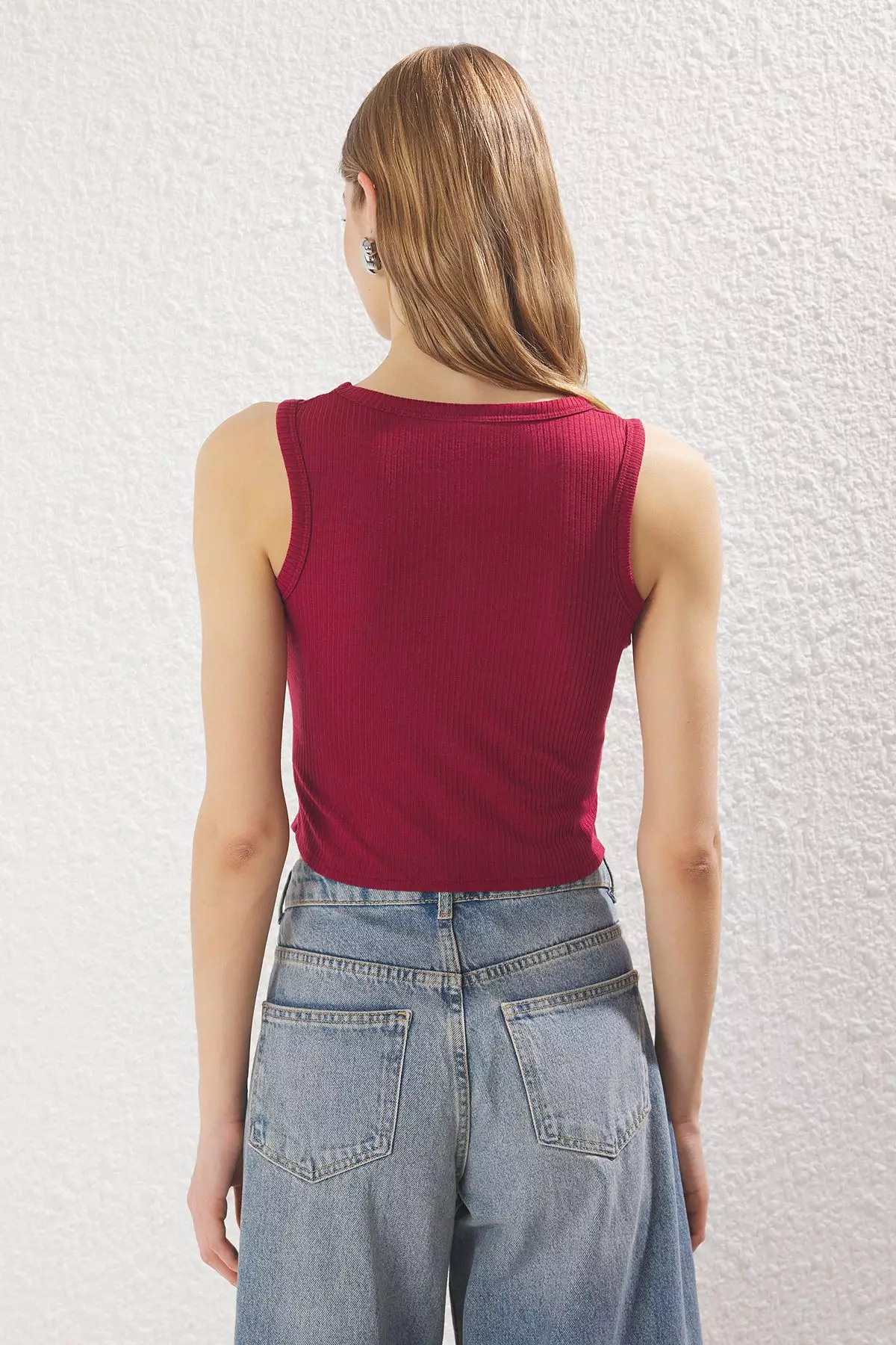 Stone-Burgundy-Black-Grey 4-Pack Fitted/Body-Smoothing Knitted Undershirt TWOSS25AL00057