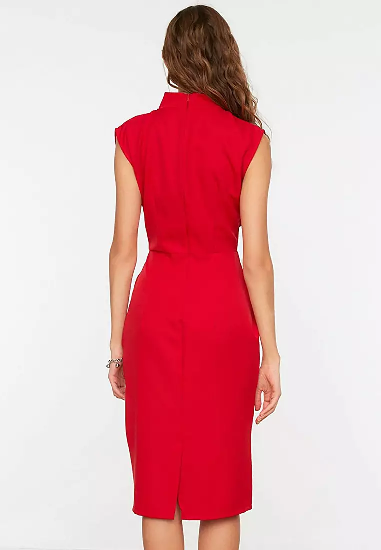 Buy Trendyol Stand Collar Dress Online ZALORA Malaysia