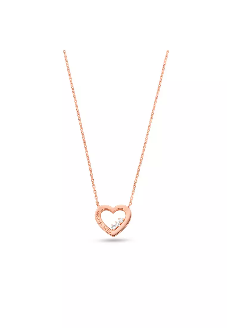 Michael kors heart 2025 necklace