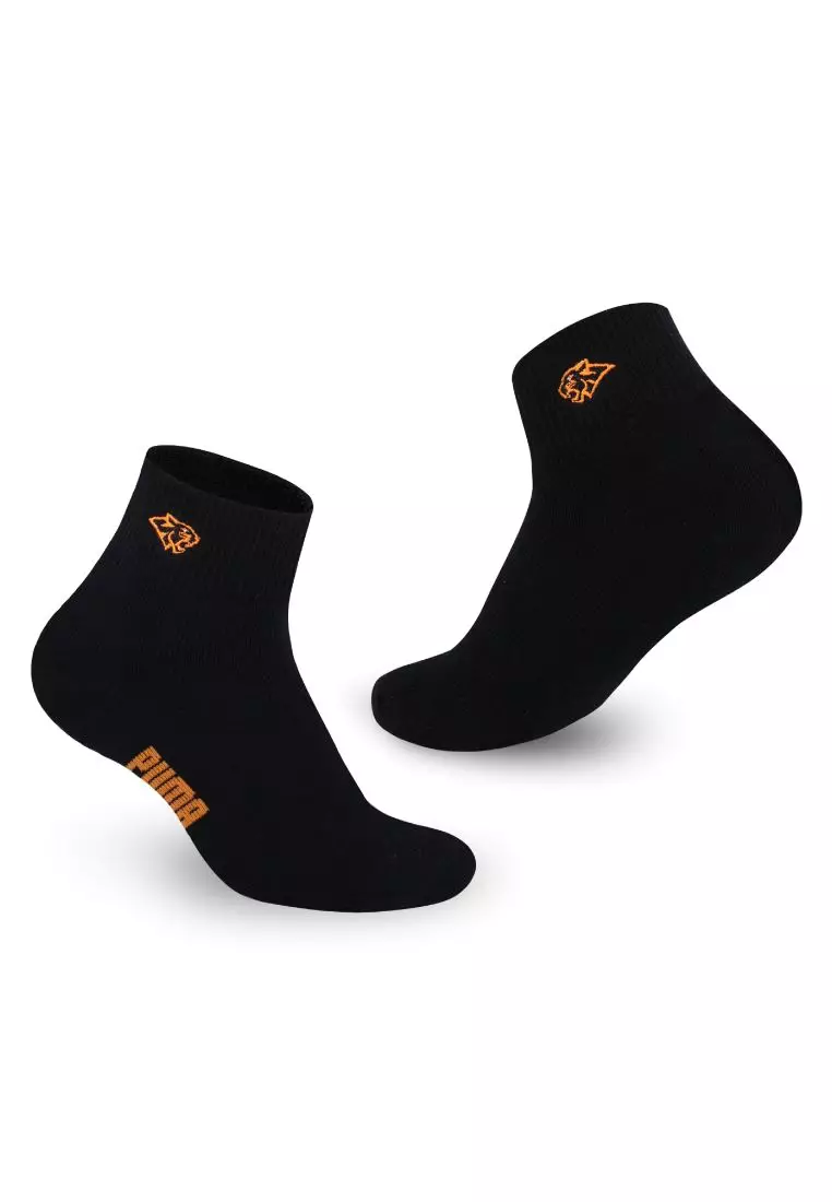 Puma Boys’ Embroidered Cotton Sports Ankle Socks 3 pairs in a pack PBSEG5