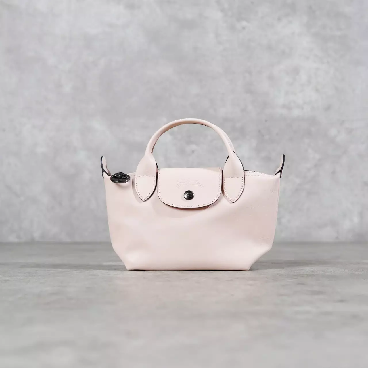 Tas LONGCHAMP LE PLIAGE CUIR LEATHER PINK SHOULDER BAG WITH LS XTRA SMALL 100% ORIGINAL