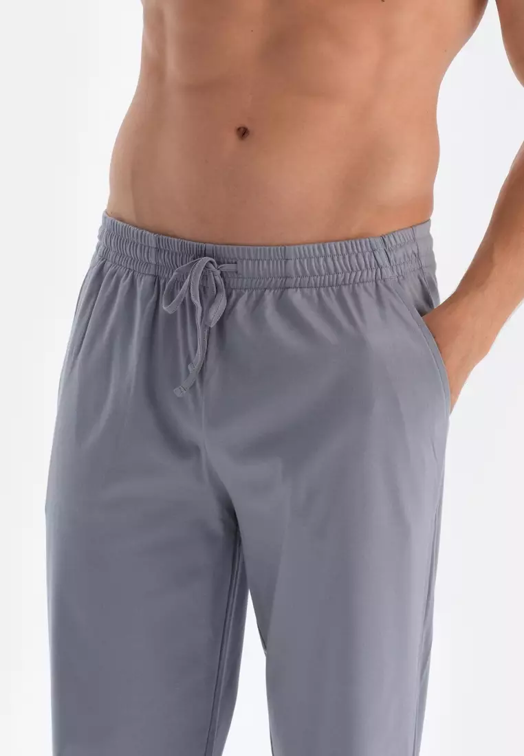Grey Trousers, Regular Fit, Sleepwear for Men