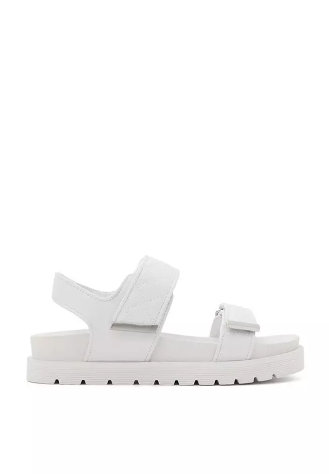 White leather sale sandals womens