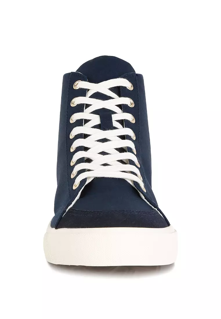 Buy London Rag Men's Ankle Length Solid Sneakers In Navy 2026 Online ...