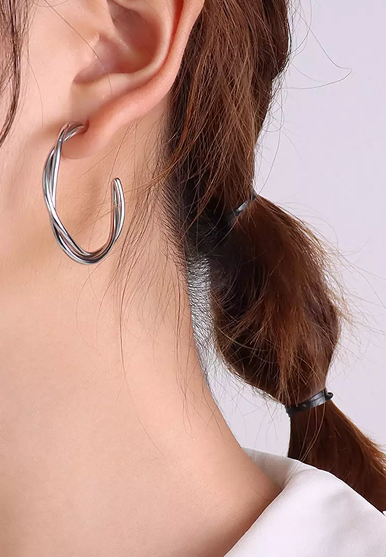 Elsa White Gold Stud Earrings