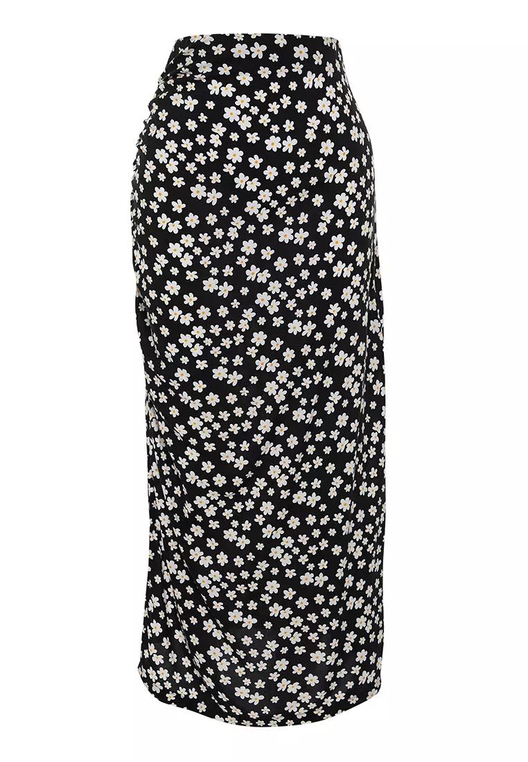 Buy Trendyol Daisy Patterned Slit Midi Skirt 2025 Online
