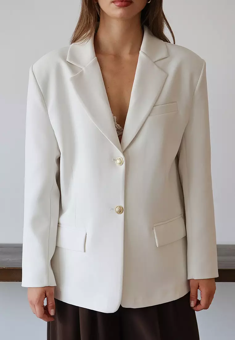 Regular Pattern Woven Blazer Jacket