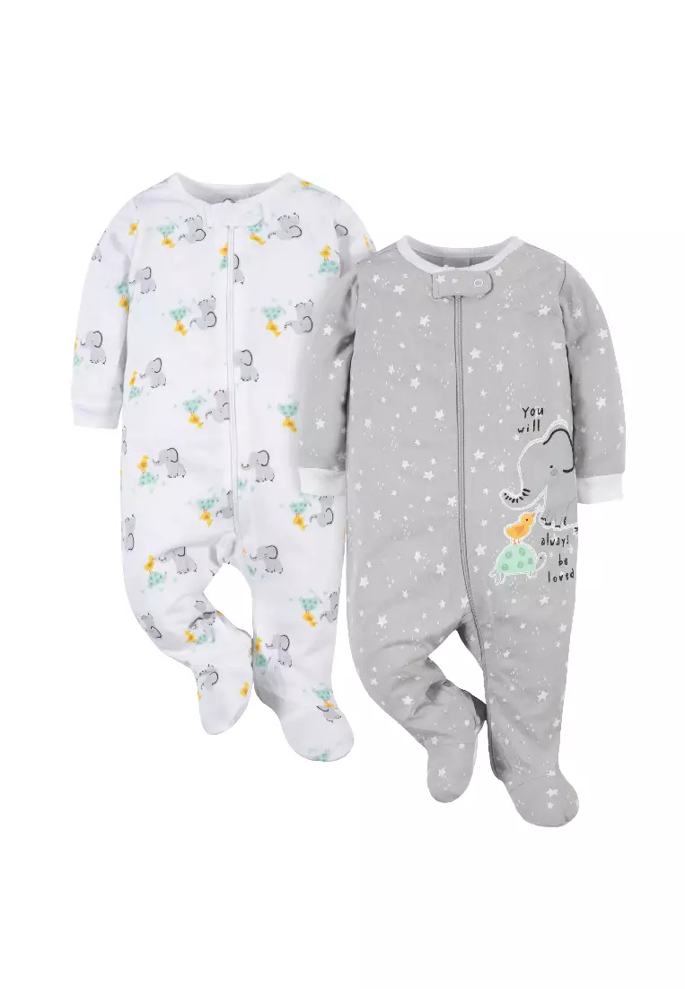 Gerber Sleep 'N Play (2 Unidades Para Bebés Y Niñas, De 3 A 6 Meses), Color Múltiple