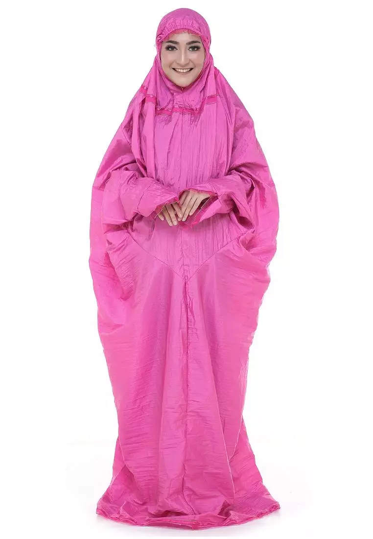 Prayer Mukena Abaya Terusan Parasut Salwa - Pink