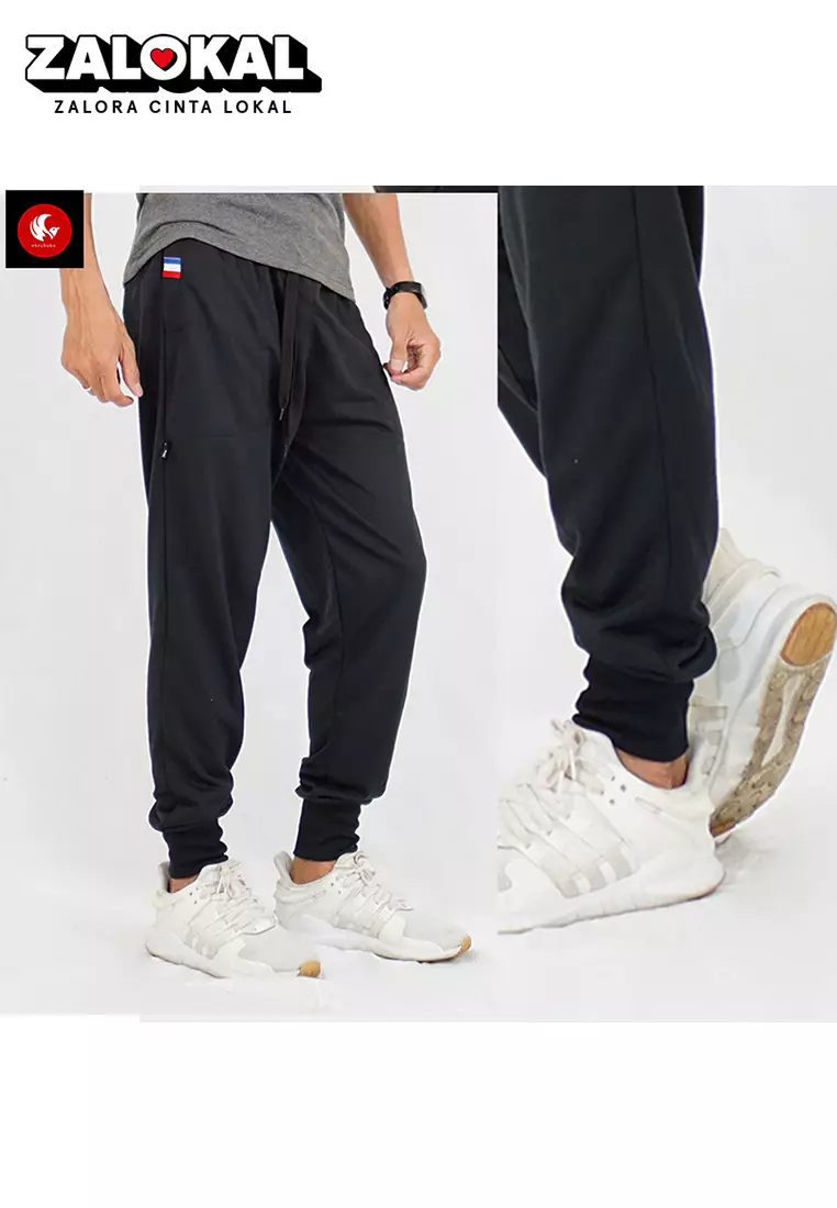 OKECHUKU Frans Celana Joger Panjang Polos Pria Fashion  Korea