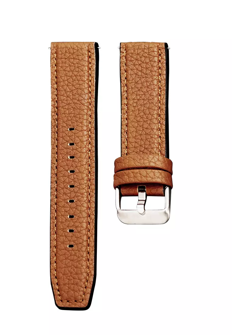 Tali Kulit Pria Leather Strap 22mm Premium Leather Tali Kulit-brown 22mm