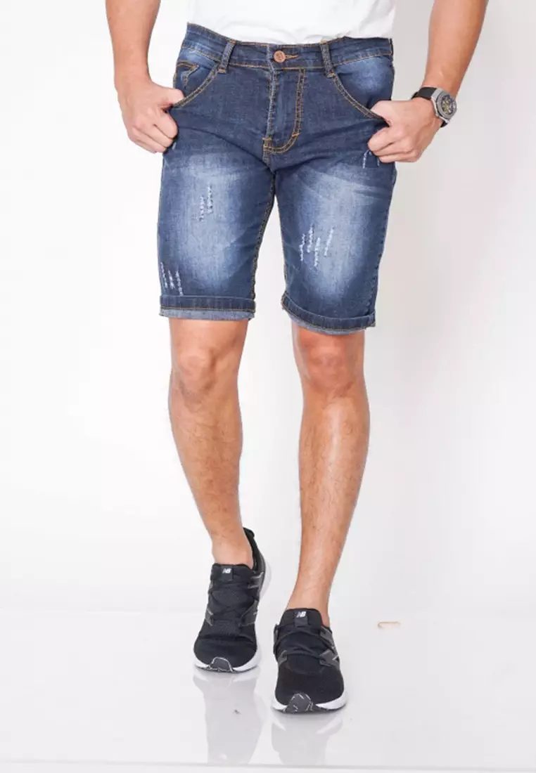 True Religion Ricky SN Flap Fray Hem Jean Shorts - Size 30