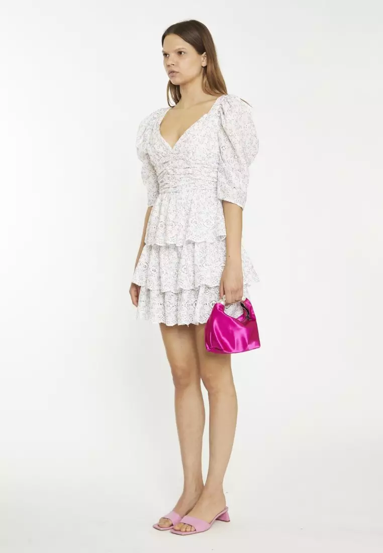 Tiered Ruched Mini Dress