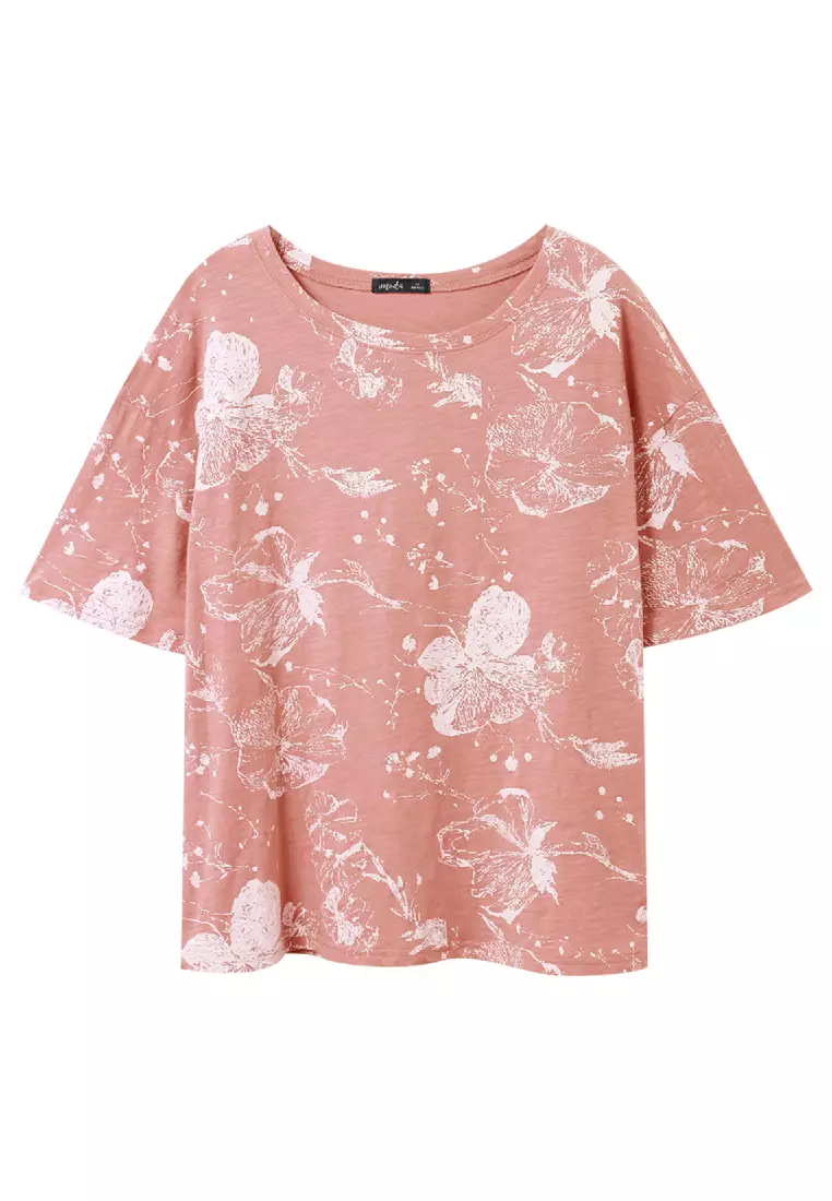 Hand-Painted Floral Cotton Top [AB19463]
