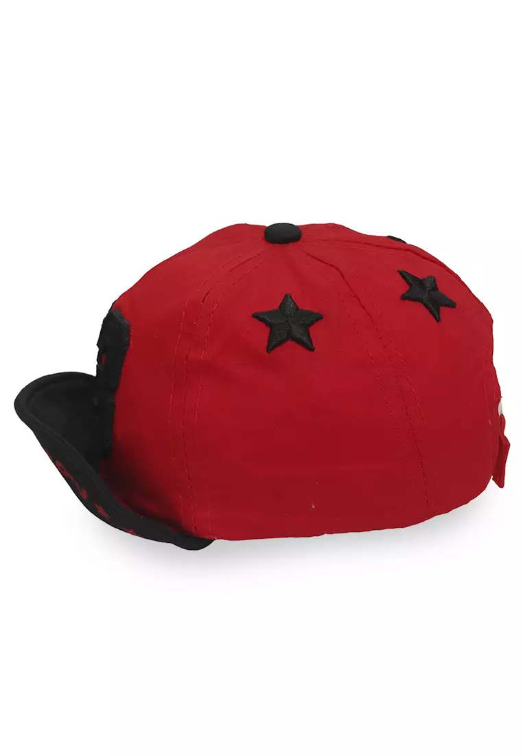 Javer Topi Baseball Anak Unisex Motif Star 33 Adjustable Strap Material Cotton ORIGINAL - Red