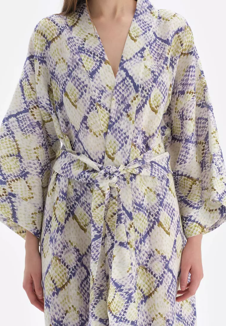 Green Kimono, Long Sleeve Beachwear for Women