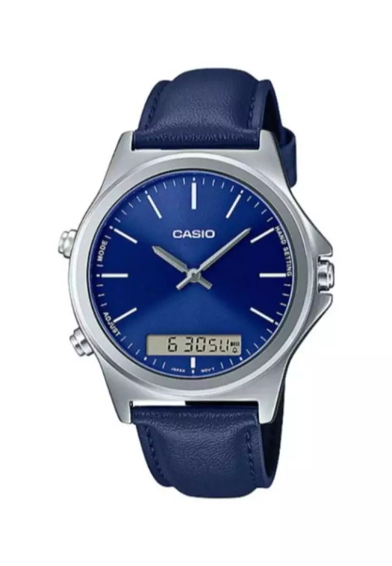 Casio blue analog watch outlet