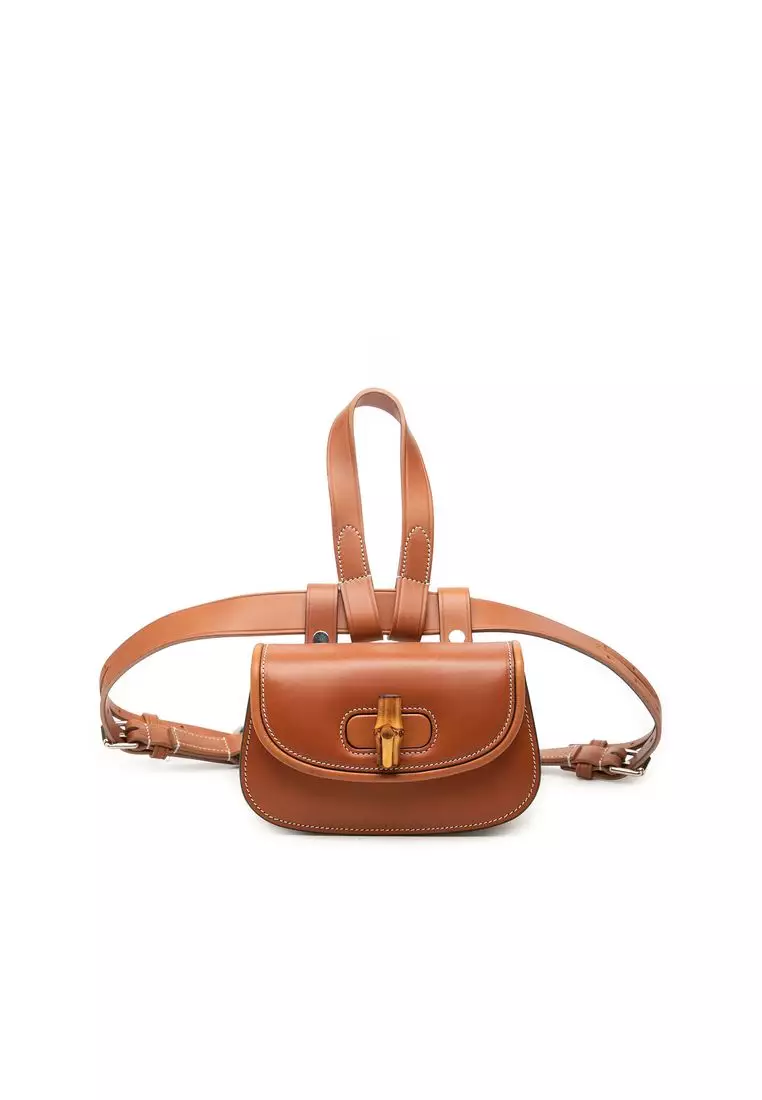 Pre-Loved Gucci Mini Calfskin Bamboo 1947 Belt Bag