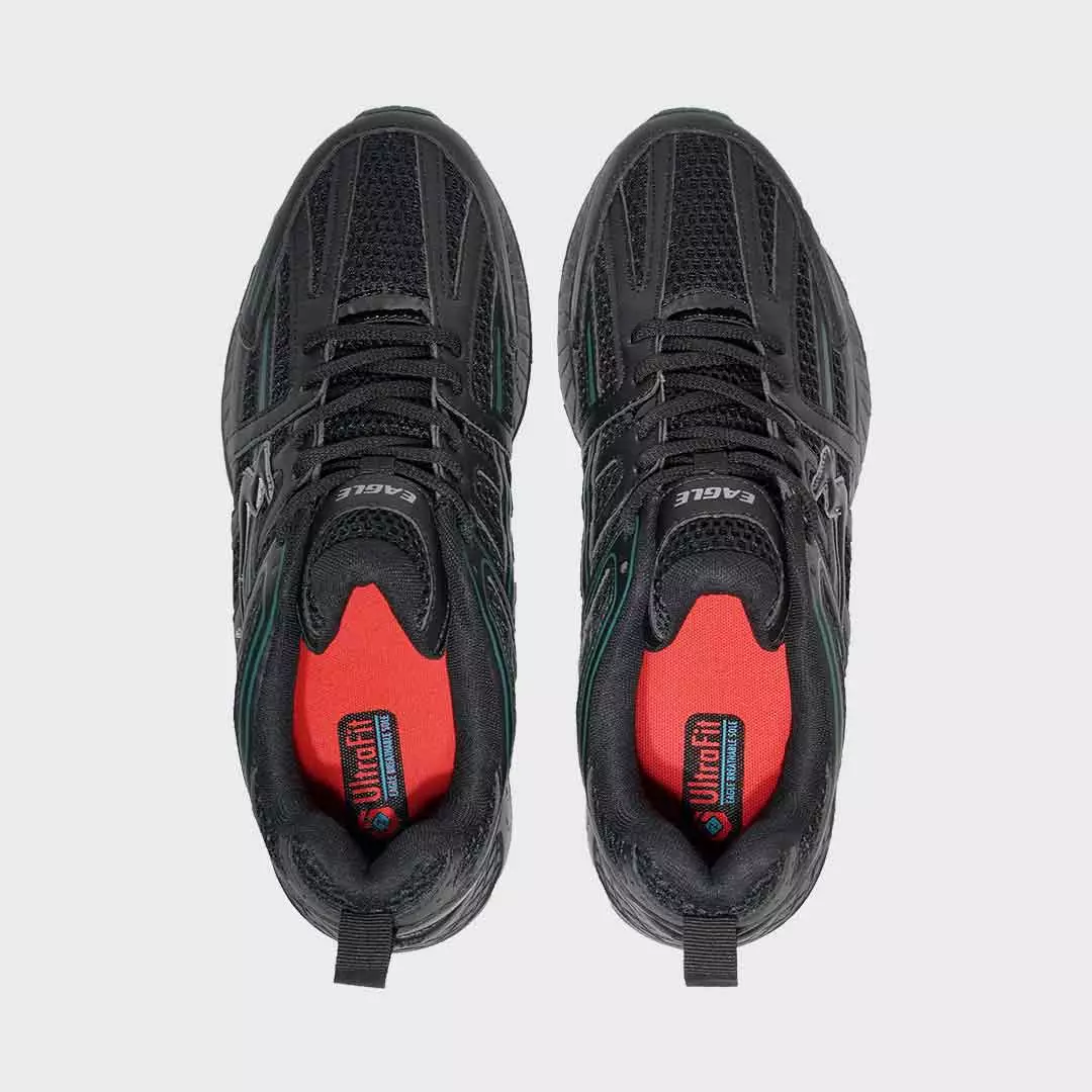 Eagle Sepatu Sneakers Lifestyle Velodrive - HITAM/HIJAU TUA