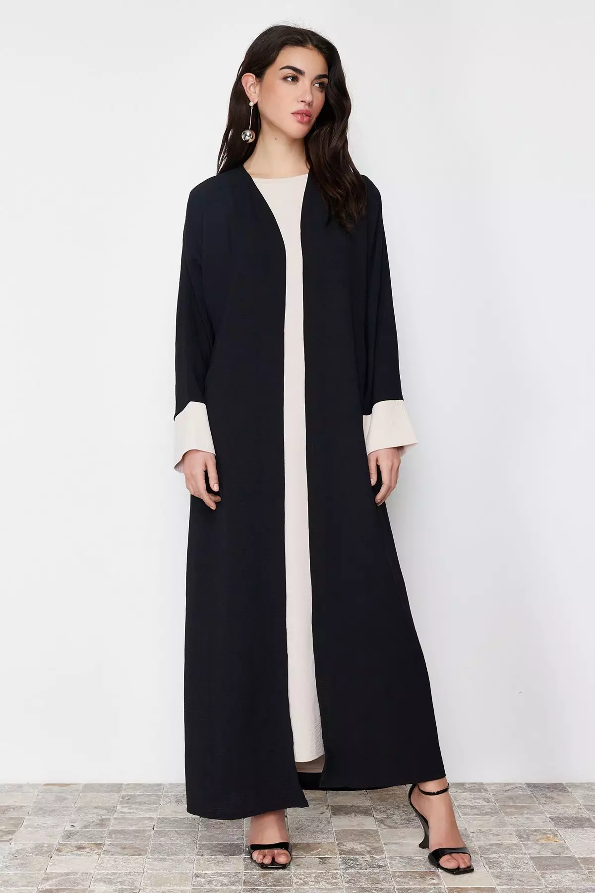 Modest Color Block Abaya 2-Piece Set