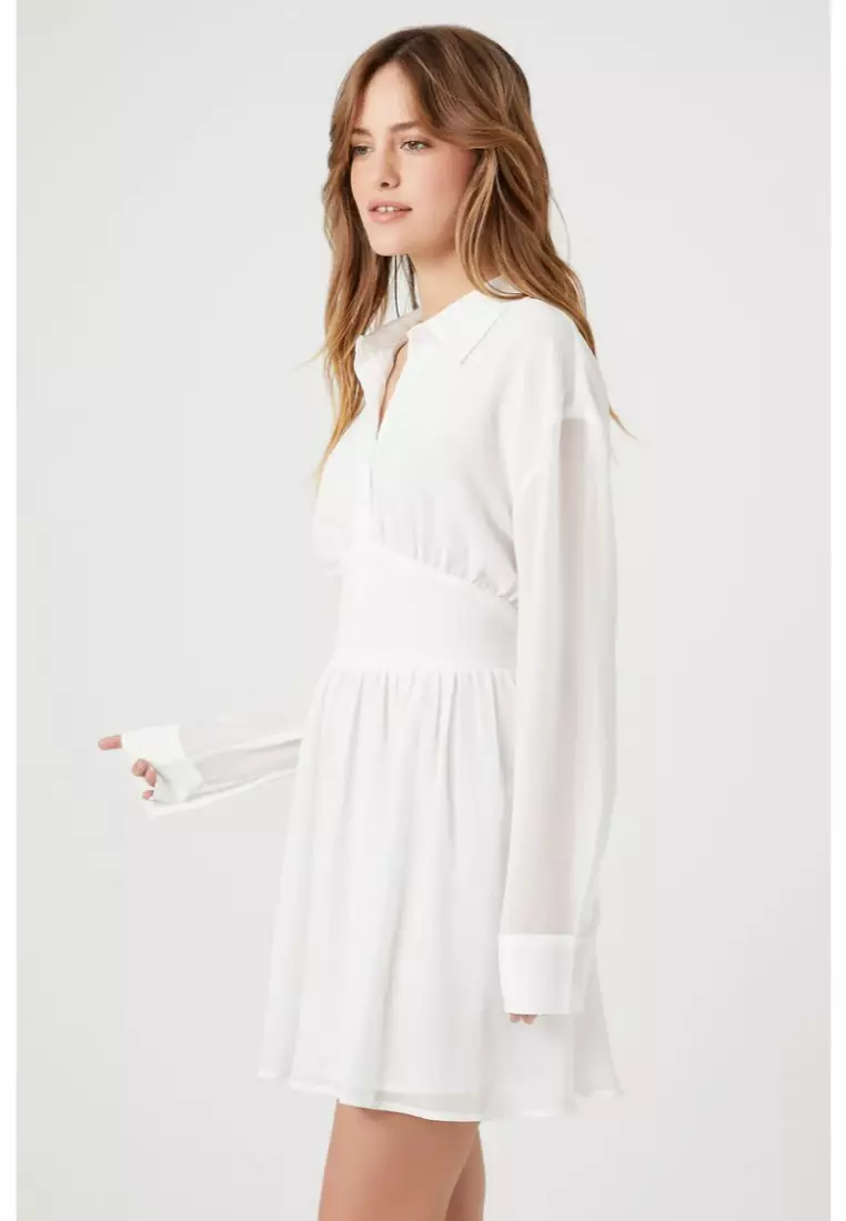 Chiffon shirt dress forever 21 online