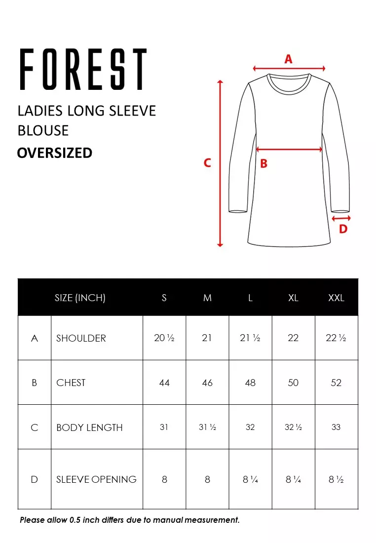 Forest Ladies Linen Oversized Band Collar Plain Blouse Women Long Sleeve Tunic | Baju Perempuan - 822391-01Black