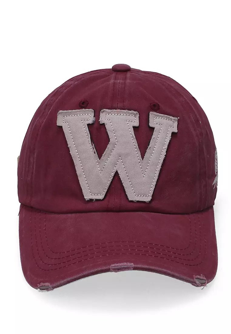 Drsh Topi Baseball Unisex Sport Casual Vintage Motive W Adjustable Material Cotton Jean ORIGINAL - Red