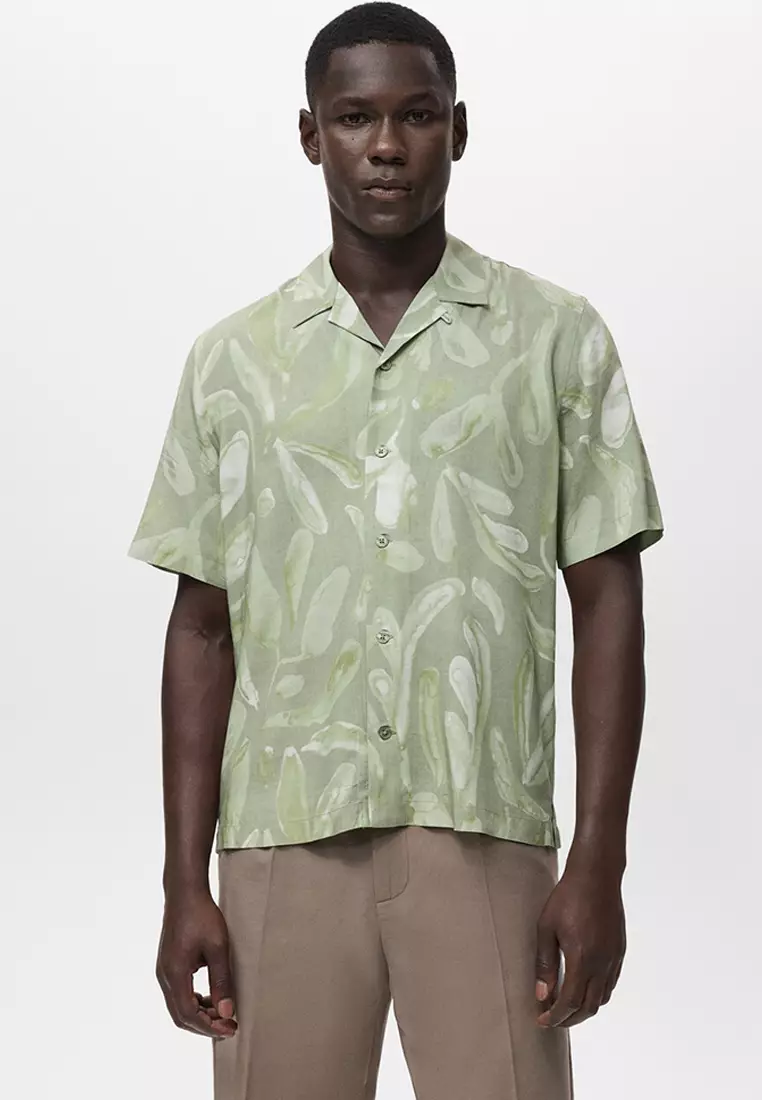 Fluid Relaxed-Fit Printed Shirt