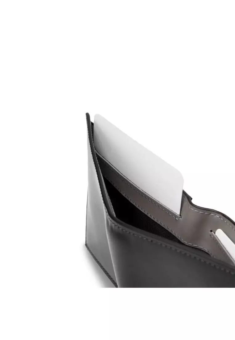 Cosmopolitan Slim Leather Wallet (Black & Grey)