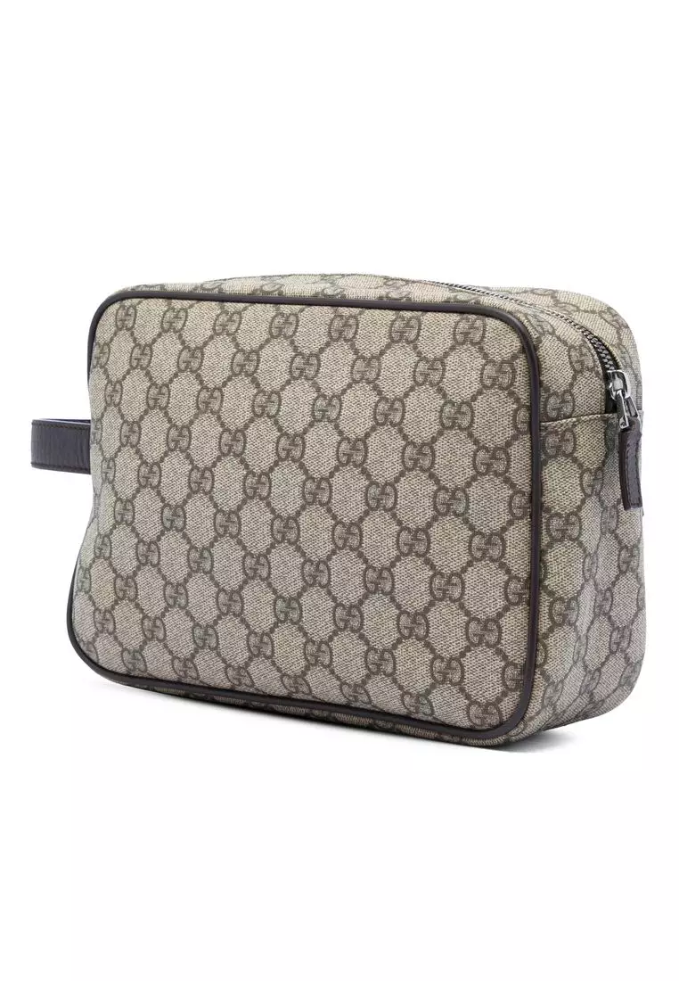 Pre-Loved Gucci Gg Supreme Clutch