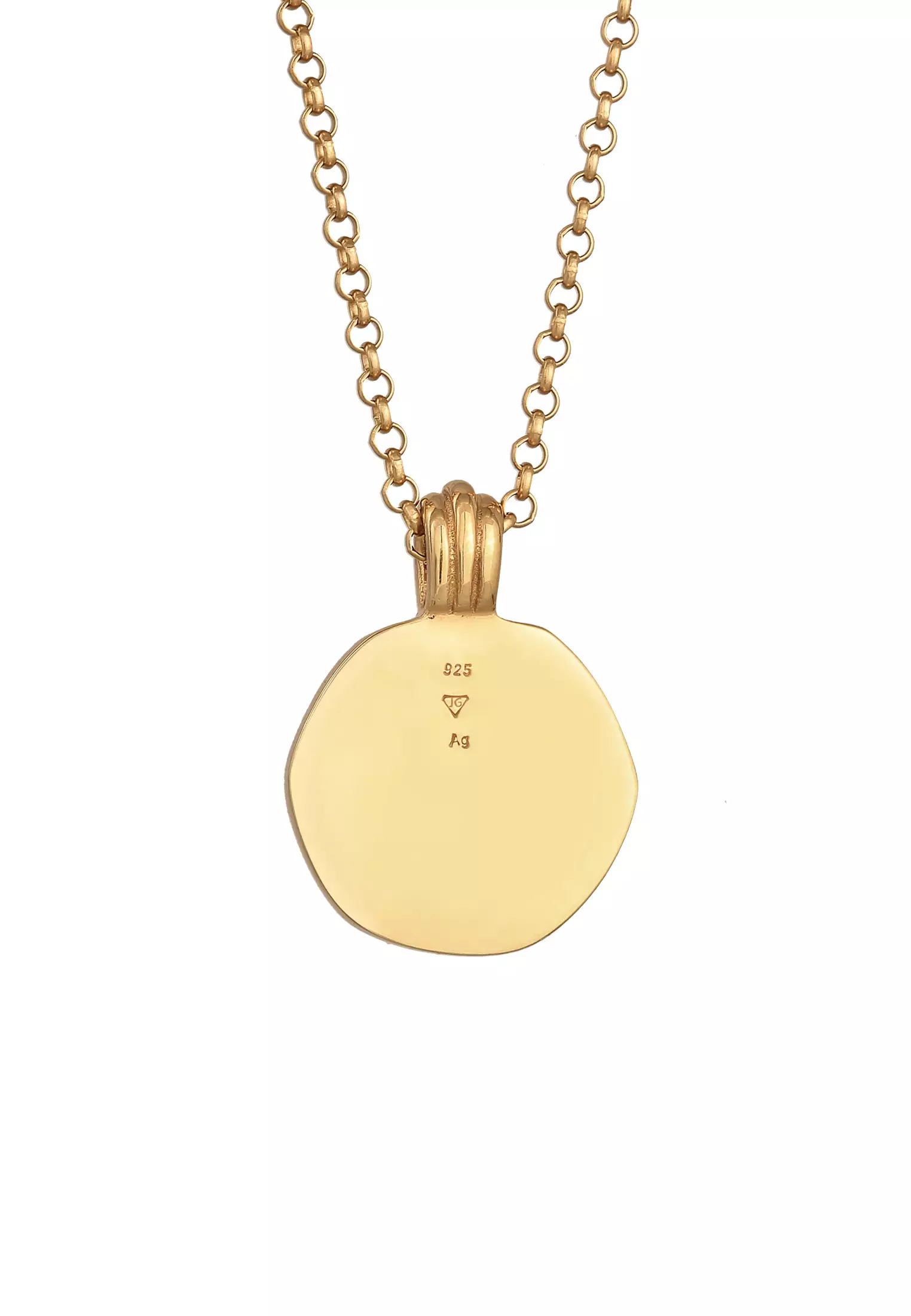 Necklace Coin Pendant Sun Symbol Enamel Gold Plated