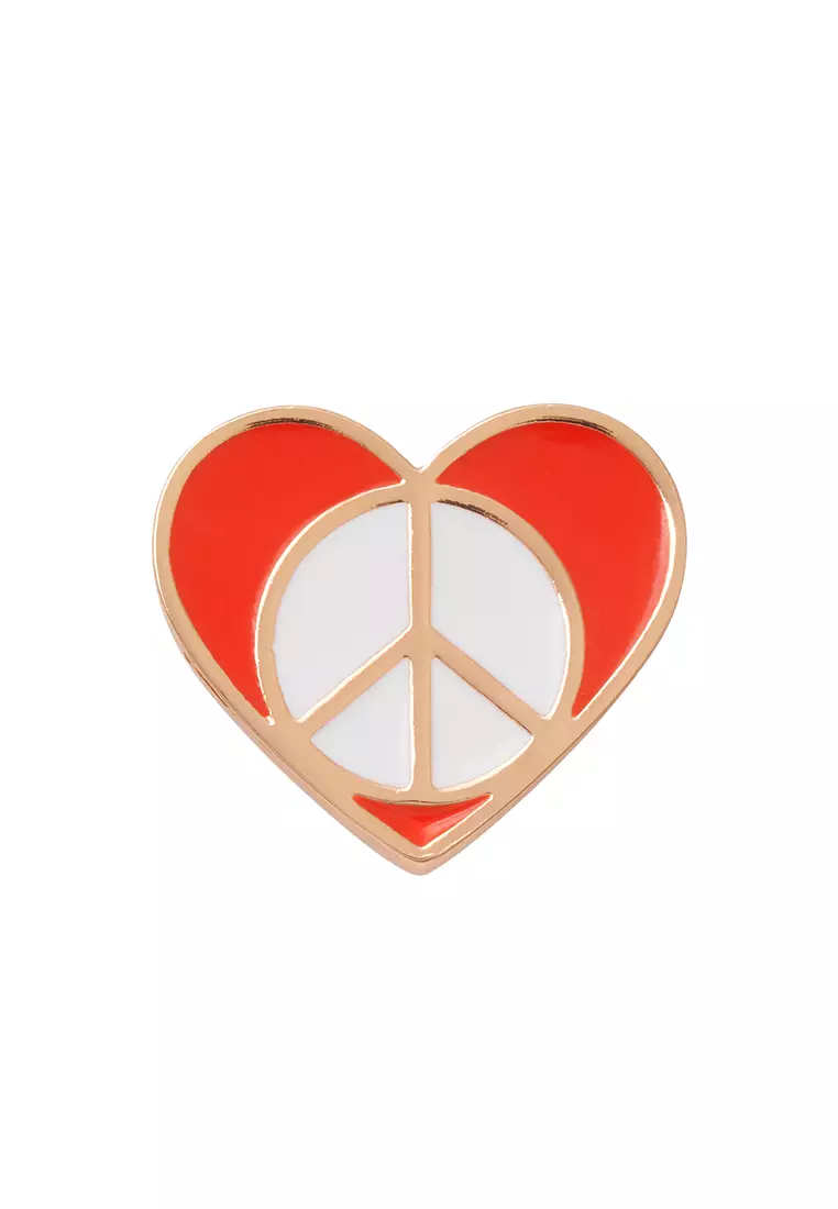 Discount on Crocs  shoes - SKU: Jibbitz™ Charm Peace Sign In Heart