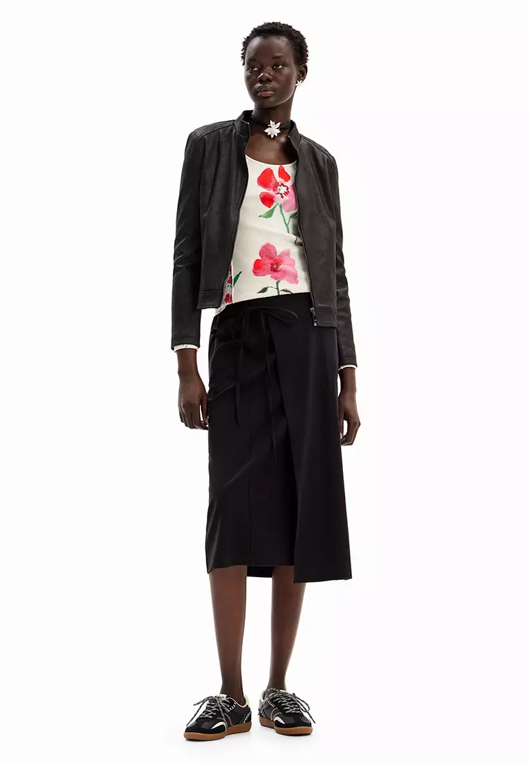 Desigual Woman Patchwork floral T-shirt.