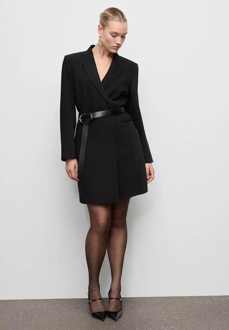 Double-Breasted Blazer-Style Dress