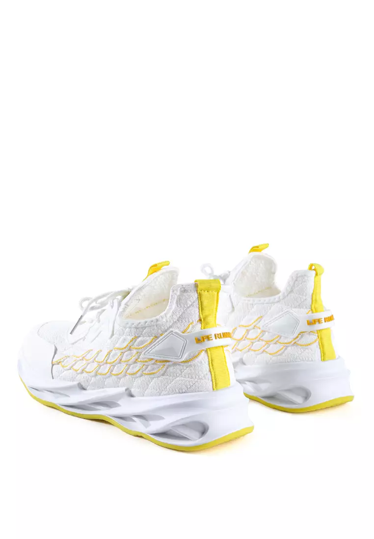 Buy London Rag Fish Scale Goovy Running Trainers in White 2024