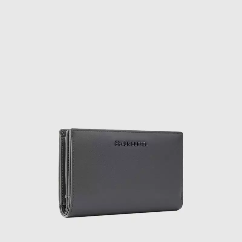 X 2 FOLD 3/4 WALLET WITH EXTERNAL COIN COMPARTMENT