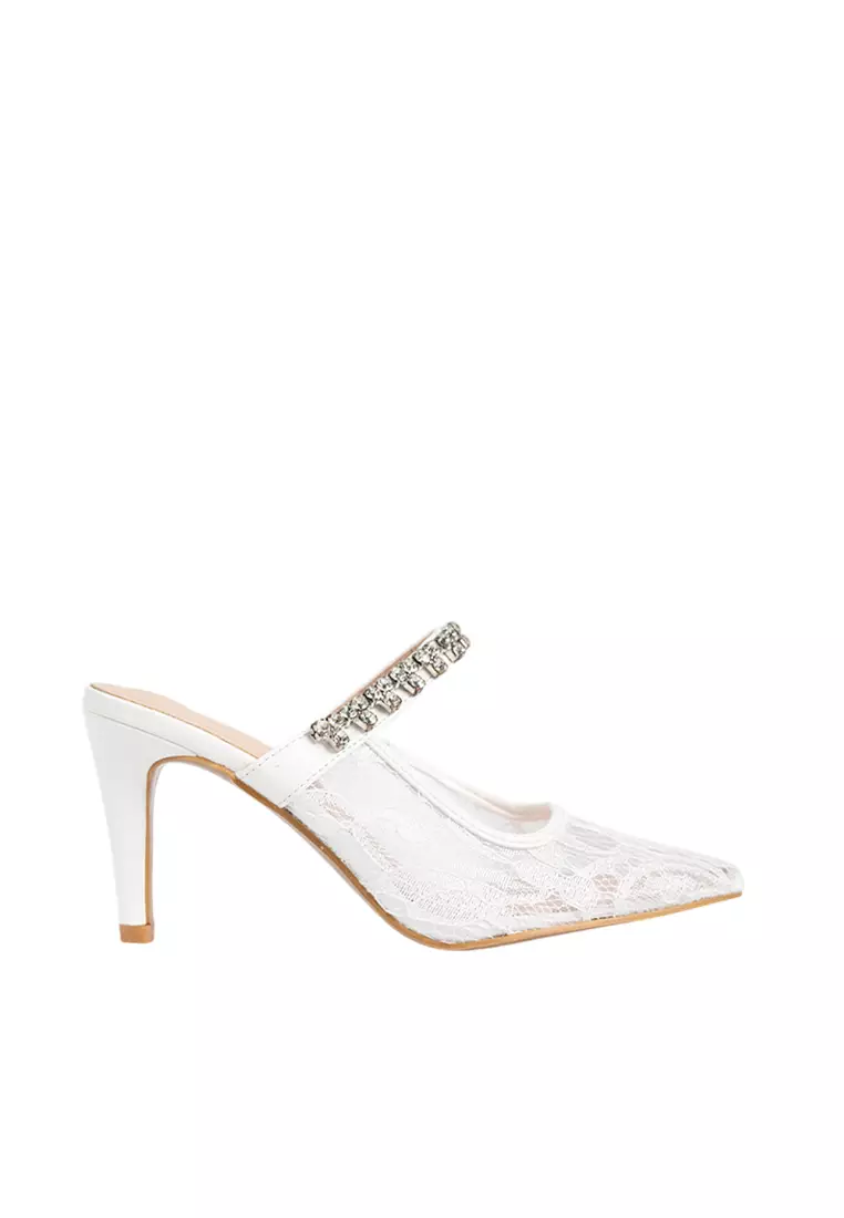 Discount on Happy2U  shoes - SKU: Beatrice Lace Glitter Pumps