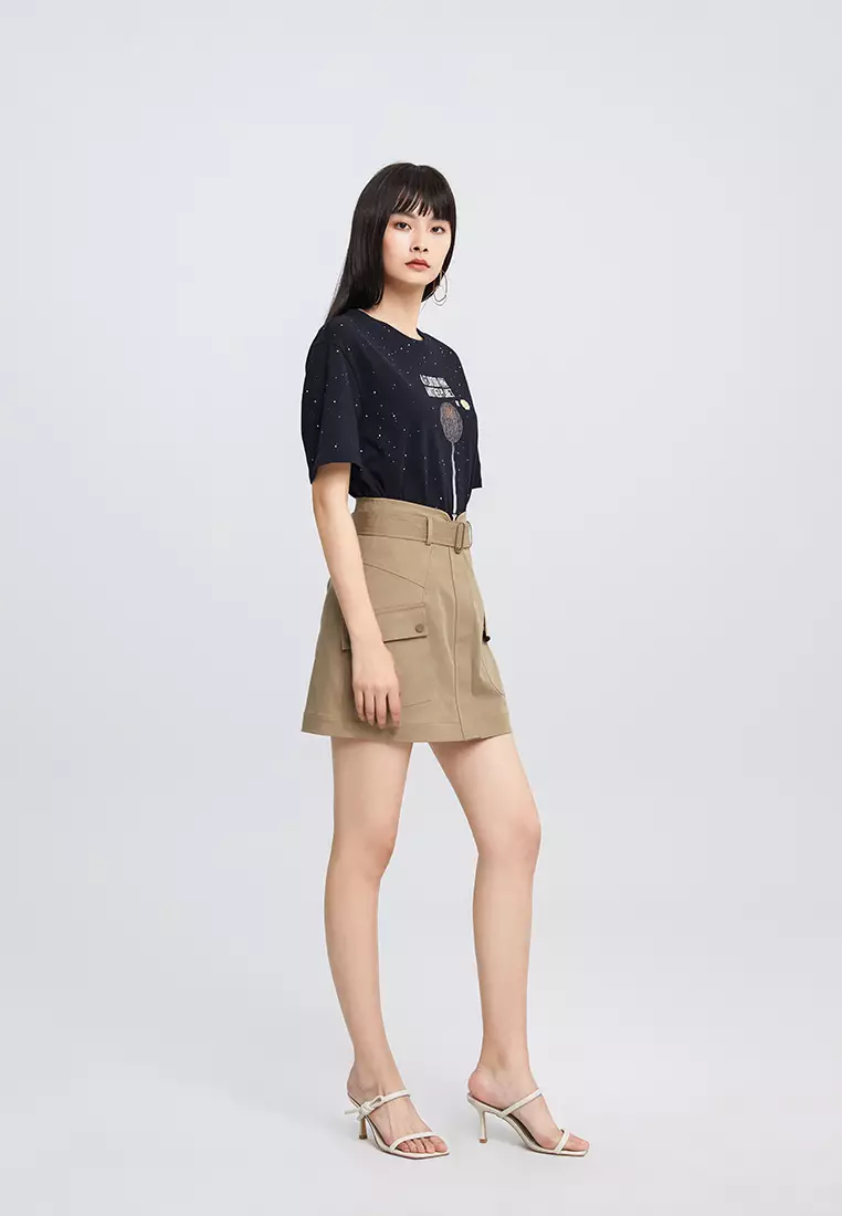 Cargo Mini Skirt with Belt