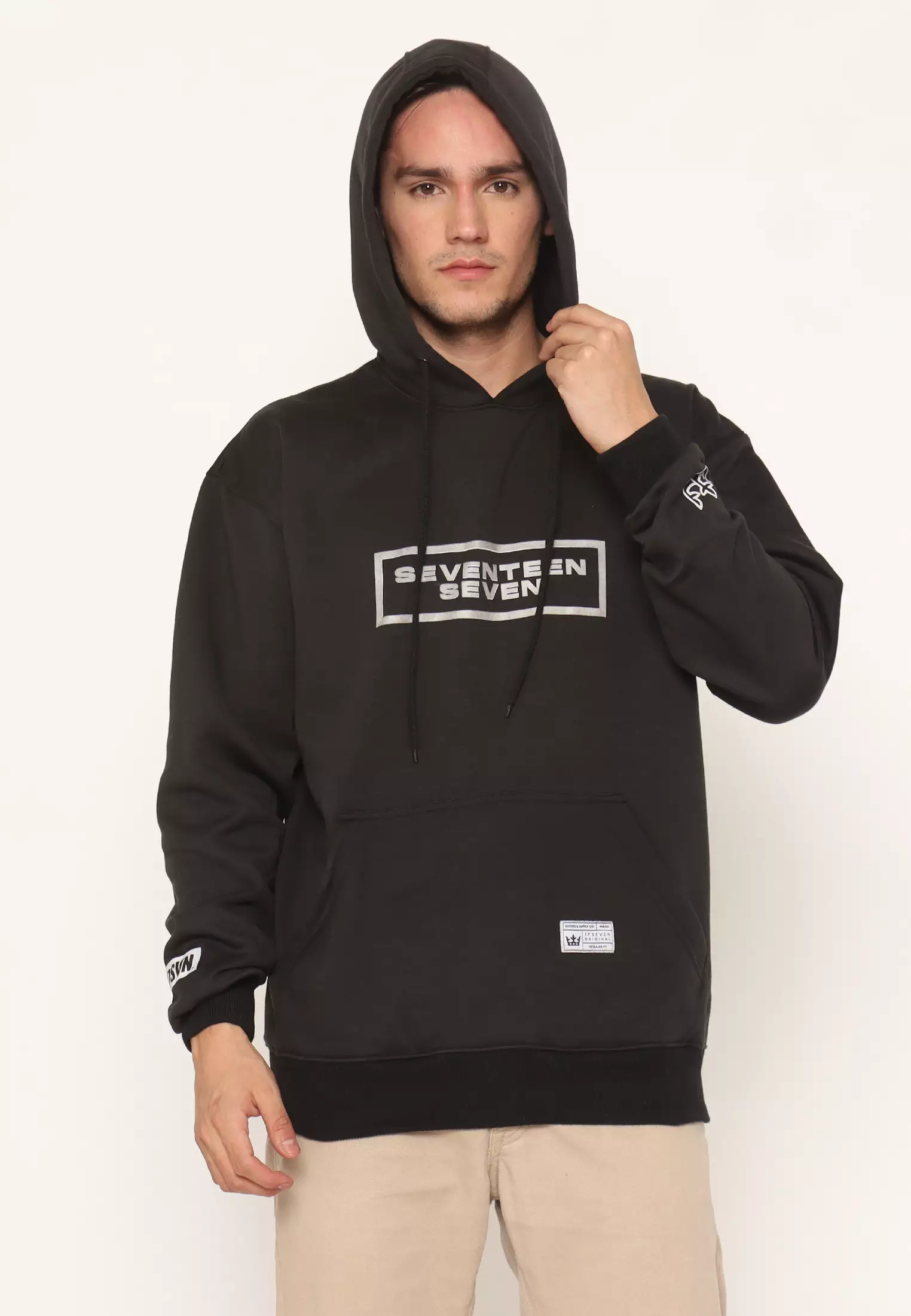 17SEVEN Hoodie Sablon Pria 0347-FONTBOX-BLK NEW