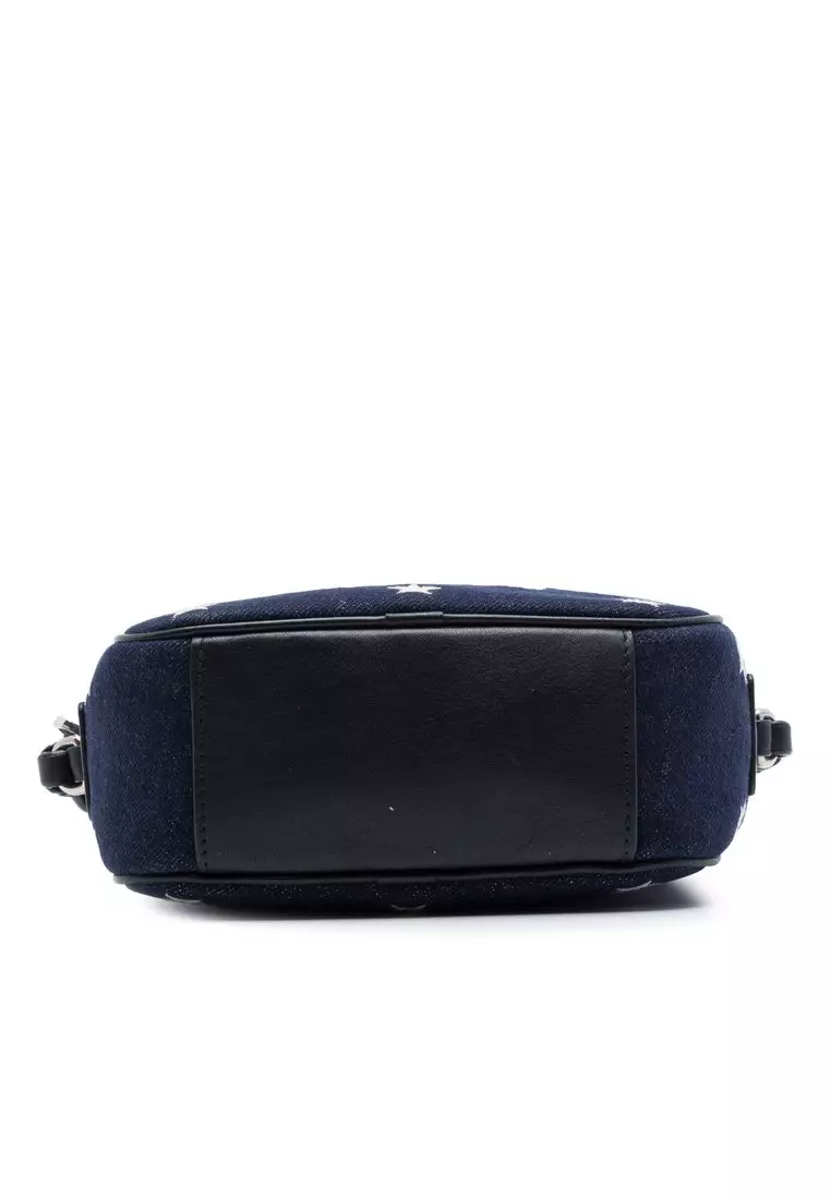 Pre-Loved Burberry Denim Tb Logo Kids Star Camera Bag