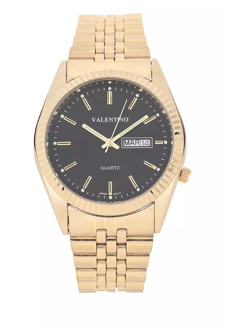 Analog Watch 20122567-Gld-Black Dial