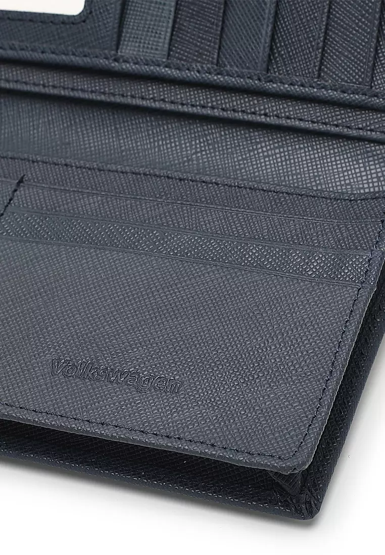 Gift Set - Genuine Leather RFID Wallet + 40mm Automatic Belt - Blue / Black