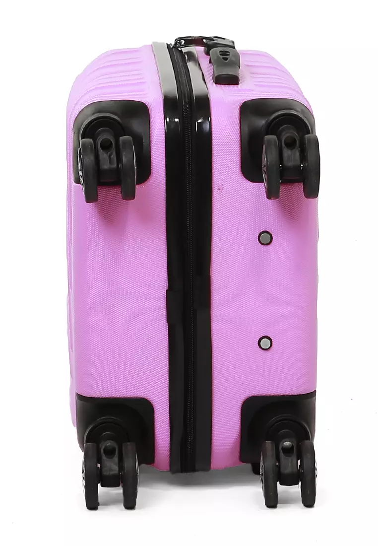Carlton Tas Koper Unisex Size 20 Inch Travel Luggage Large Compartment Material Fiber ABS ORIGINAL - Pink