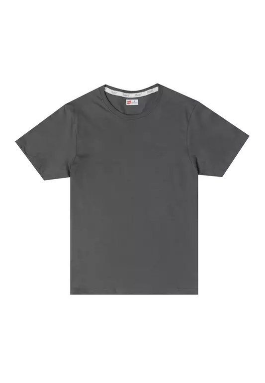 Hanes Mens Grey Round Neck T-Shirt