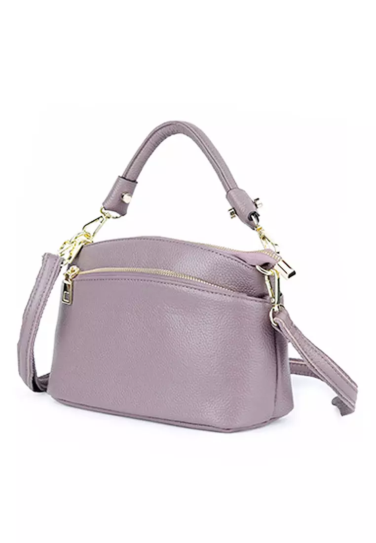 SC Retro Genuine Leather Shoulder Trapeze Bag Female Casual Soft Slouchy Cowhide Top-Handle Bucket