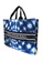 EGLANTINE black and white and blue EGLANTINE® X 2D4O® - "Staycation Bag" Wrinkle Free Canvas Tote Bag 78925AC9600887GS_2