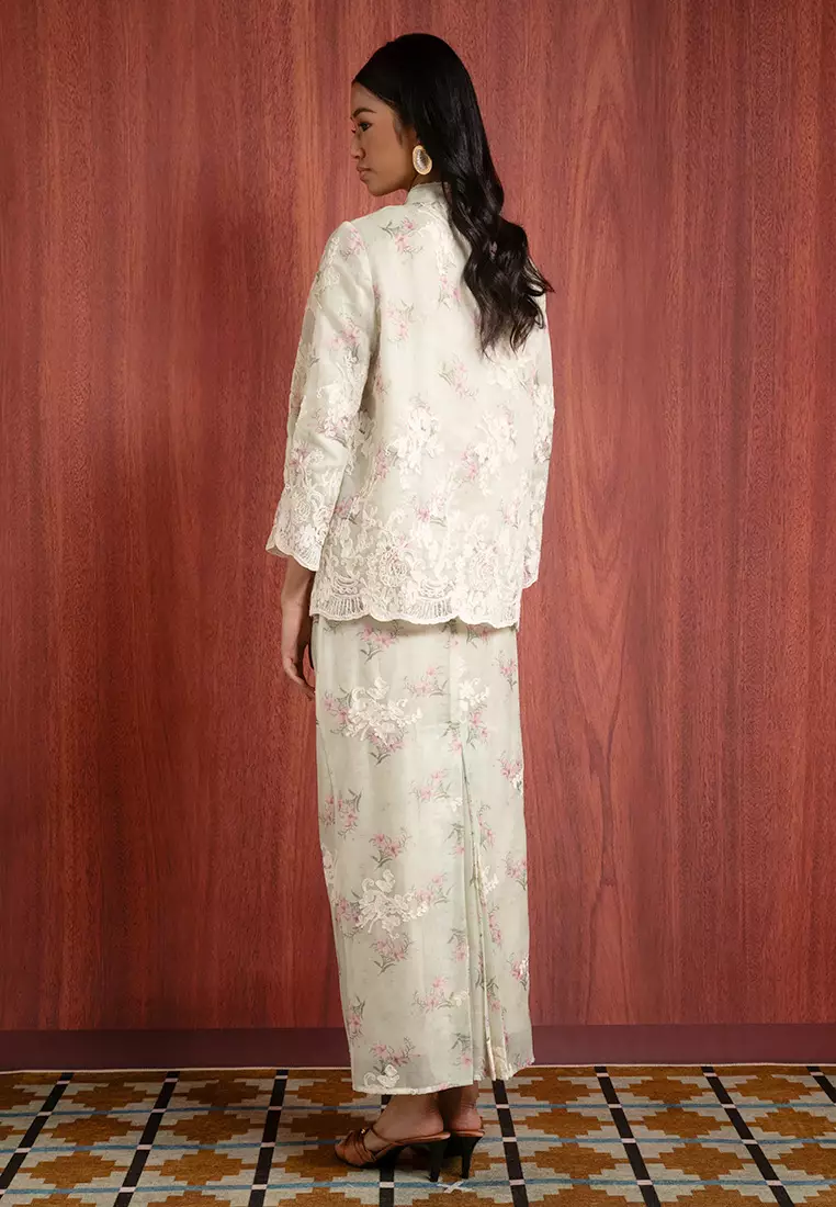 MARIA 刺繡馬來連衣裙套裝