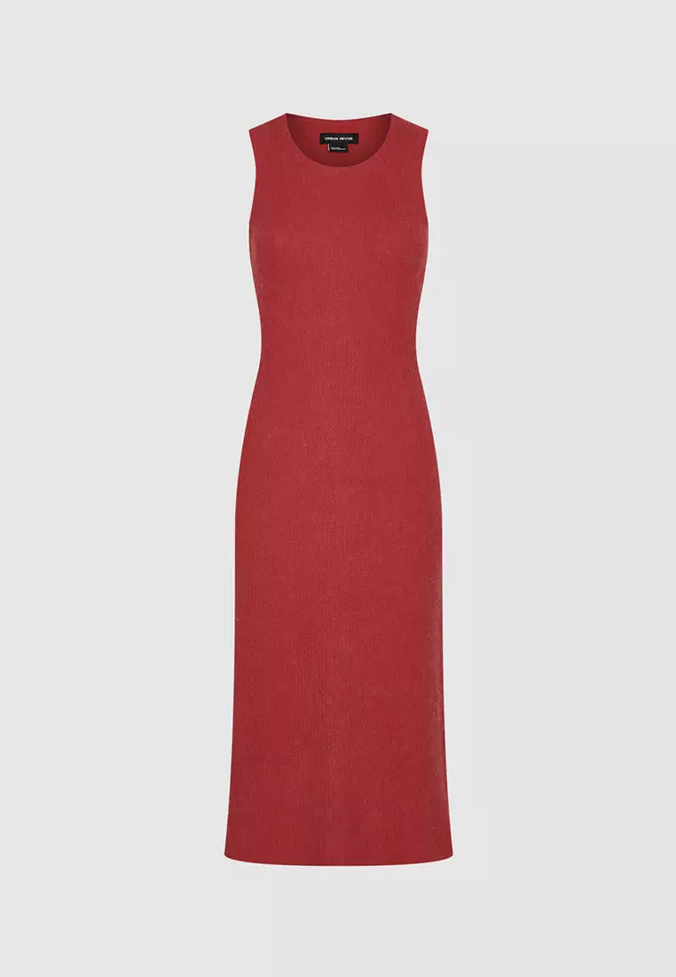 【钟楚曦同款】UR秋冬新款女装垂感针织连衣裙UWG940311