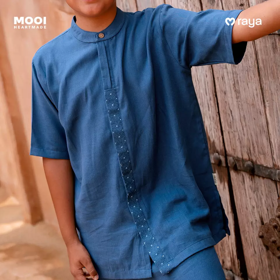 Mooi Kaif Koko Set Setelan Koko Anak Raya Collection - Clary Sage